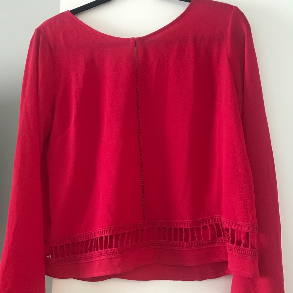 Lush cropped long sleeve top